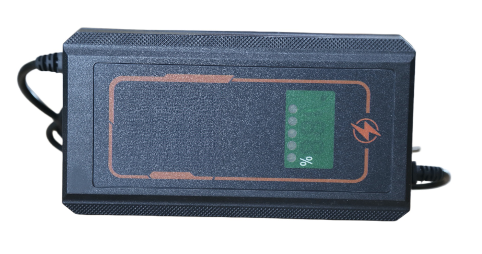 Custom 48V 3A lithium battery charger for 14-28Ah packs, configurable with regional plugs and connectors.