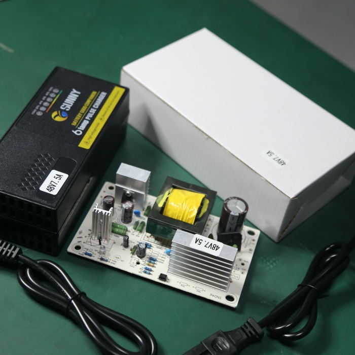 48V 7.5A semi-finished battery charger supplied to confirmed OEM specifications and defined local assembly requirements.