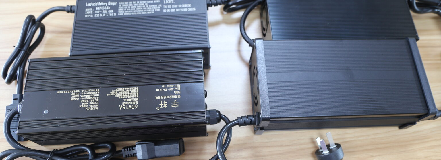 Linjia 48V battery chargers in several output-current classes for OEM charging-current selection.