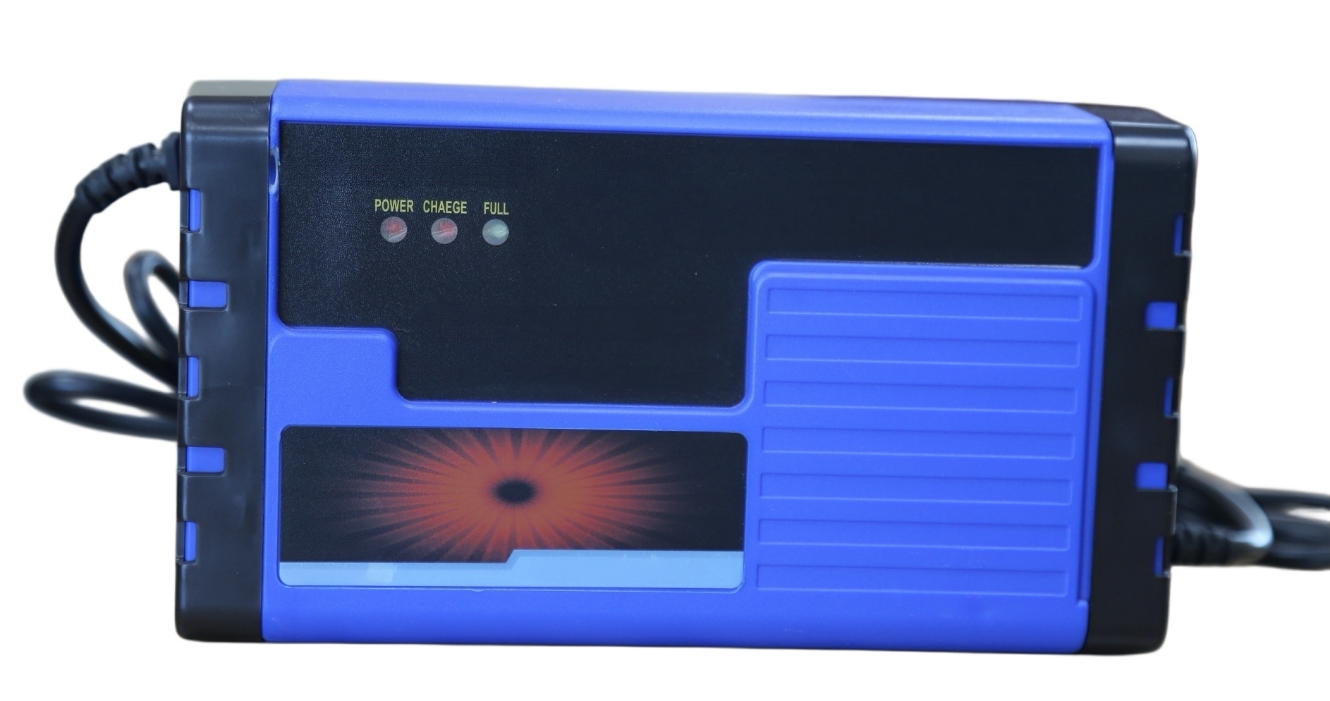 Linjia 60V45Ah lead-acid electric motorcycle battery charger with configurable plug and connector for OEM orders.