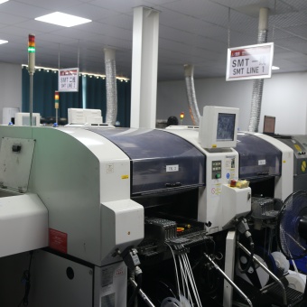 Linjia battery charger factory integrating electronics production, housing manufacturing, assembly, testing, and packing.