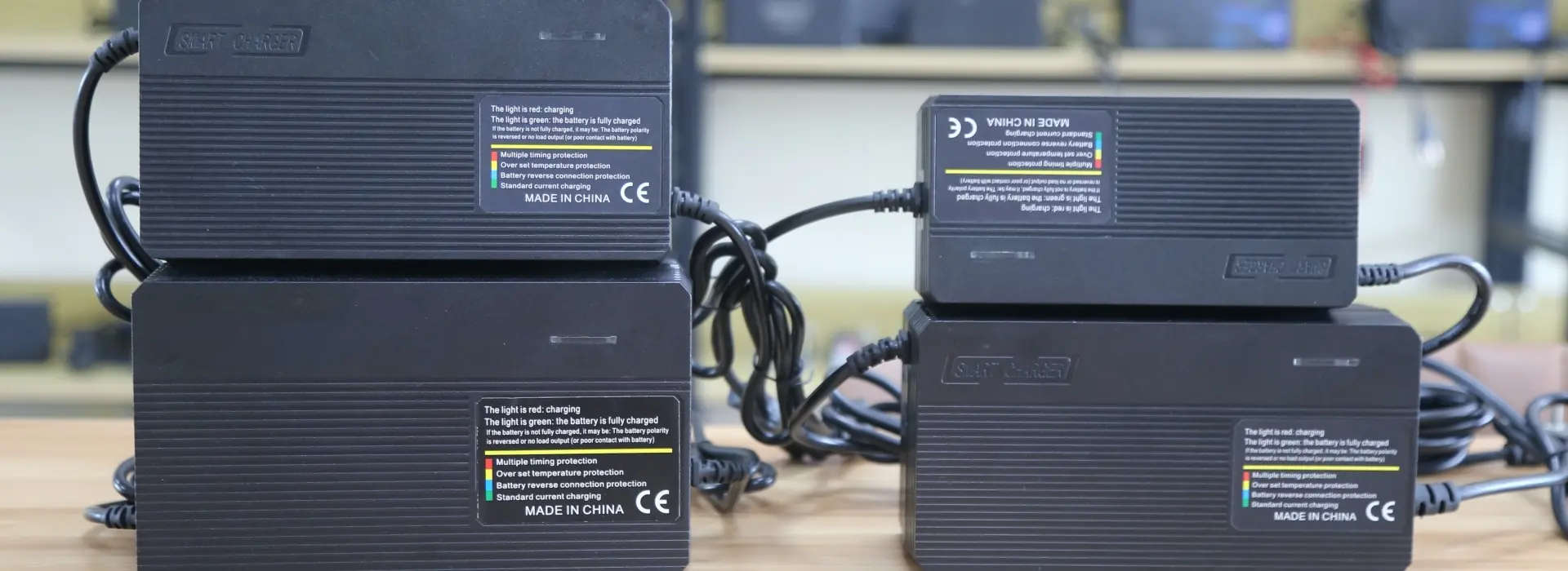 Custom 24V lead-acid battery charger from Linjia for OEM and B2B supply with configurable plugs and connectors.