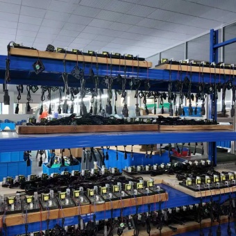 Dedicated potting line supports custom battery charger designs requiring potted structures for approved OEM projects.