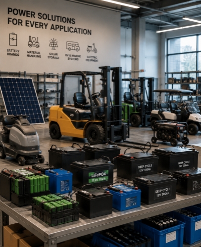Custom battery charger solutions for battery brands and battery-powered equipment with matched voltage, current and connectors.