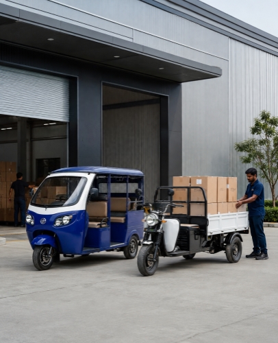 48V, 60V and 72V battery chargers for E-rickshaw and electric tricycle applications with custom configurations.