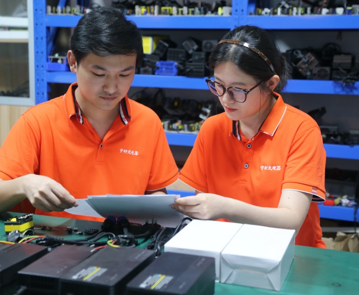 Linjia OEM battery charger project records help maintain approved specifications and repeat-order consistency.