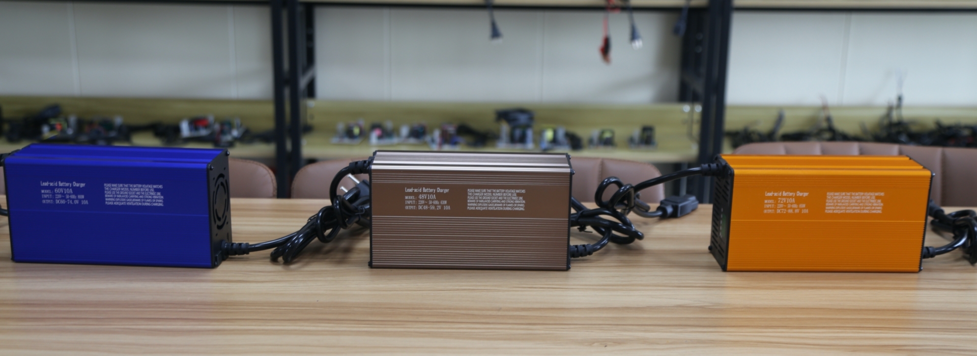 OEM battery charger matching based on battery chemistry, charge voltage, BMS, connector and market requirements.