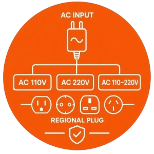 OEM electric scooter charger with AC 110V, 220V, or 110-220V input configured for the destination market plug.