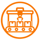 Battery charger production capacity icon for OEM manufacturing