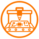 SMT production line icon for battery charger PCB manufacturing