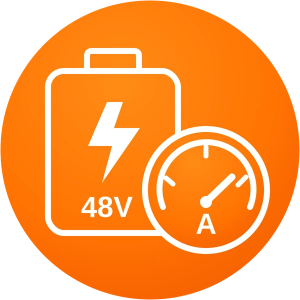 Custom 48V lead-acid chargers with 1.8A to 30A options matched to defined battery capacity ranges.